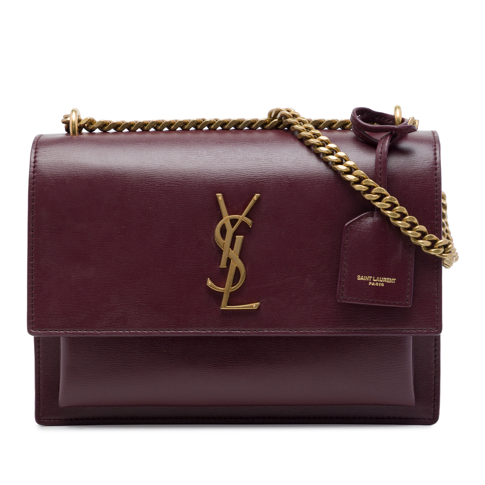 Pre-Loved Saint Laurent Medium Calfskin Monogram Sunset Crossbody